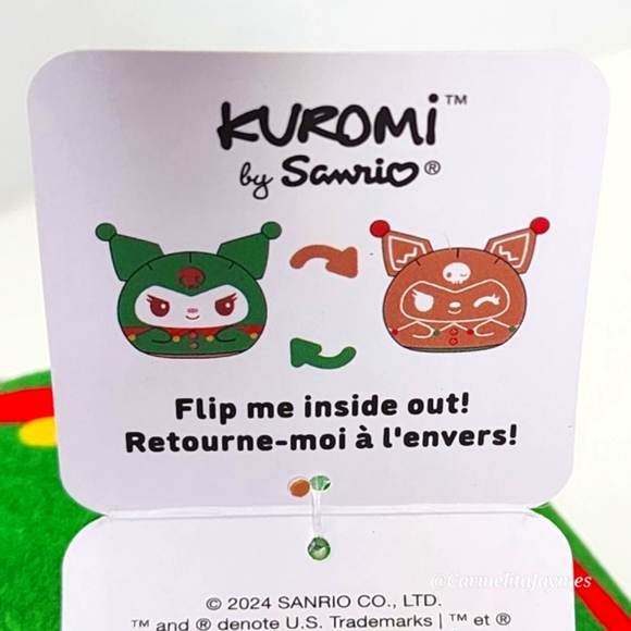 🎄 KUROMI 🫚 Gingerbread Reversible Plushies Sanrio Christmas 2024 TeeTurtle NWT - Picture 5 of 8